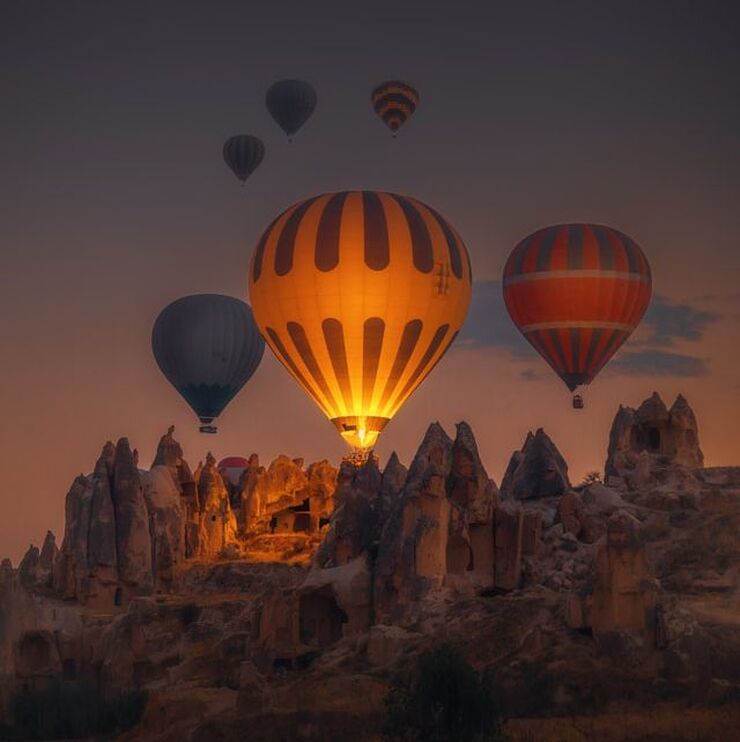 hot air balloons Cappadocia Turkey